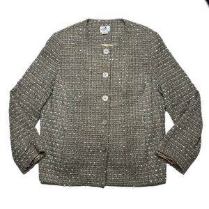 Koret Vintage 90s Tweed Blazer Jacket Multicolor Metallic Women's 14P Academia